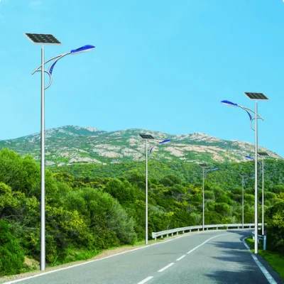 Lampione stradale solare a LED da esterno IP65 impermeabile, ad alta efficienza, a risparmio energetico, con pannello e batteria al litio