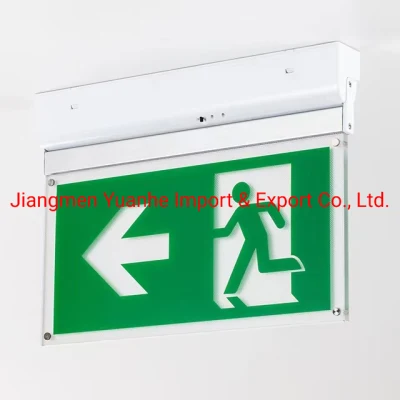 Luce di uscita di emergenza a LED ricaricabile, sistema di sicurezza del segnale di uscita di emergenza