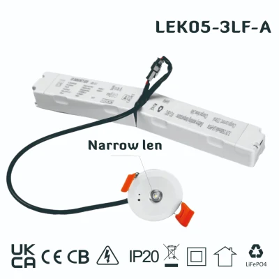 Faretto da incasso a LED certificato CB/CE/Ukca Lek05-3lf con batteria di riserva ricaricabile